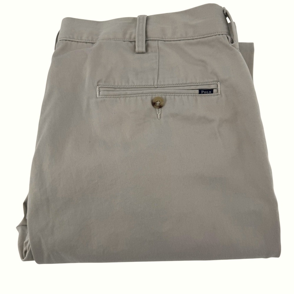 Polo Ralph Lauren Chinos Mens 36x34 Khaki Tan Classic Fit Straight Leg Cotton